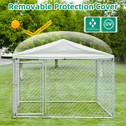 Vivijason Outside Dog Run House, Heavy Duty Pet Fence Cage With